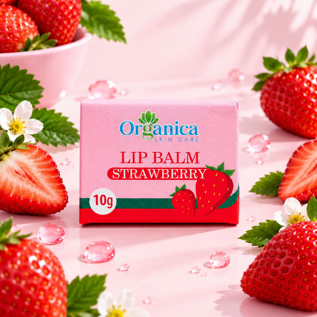 Organica Strawberry Lip Balm | Organica
